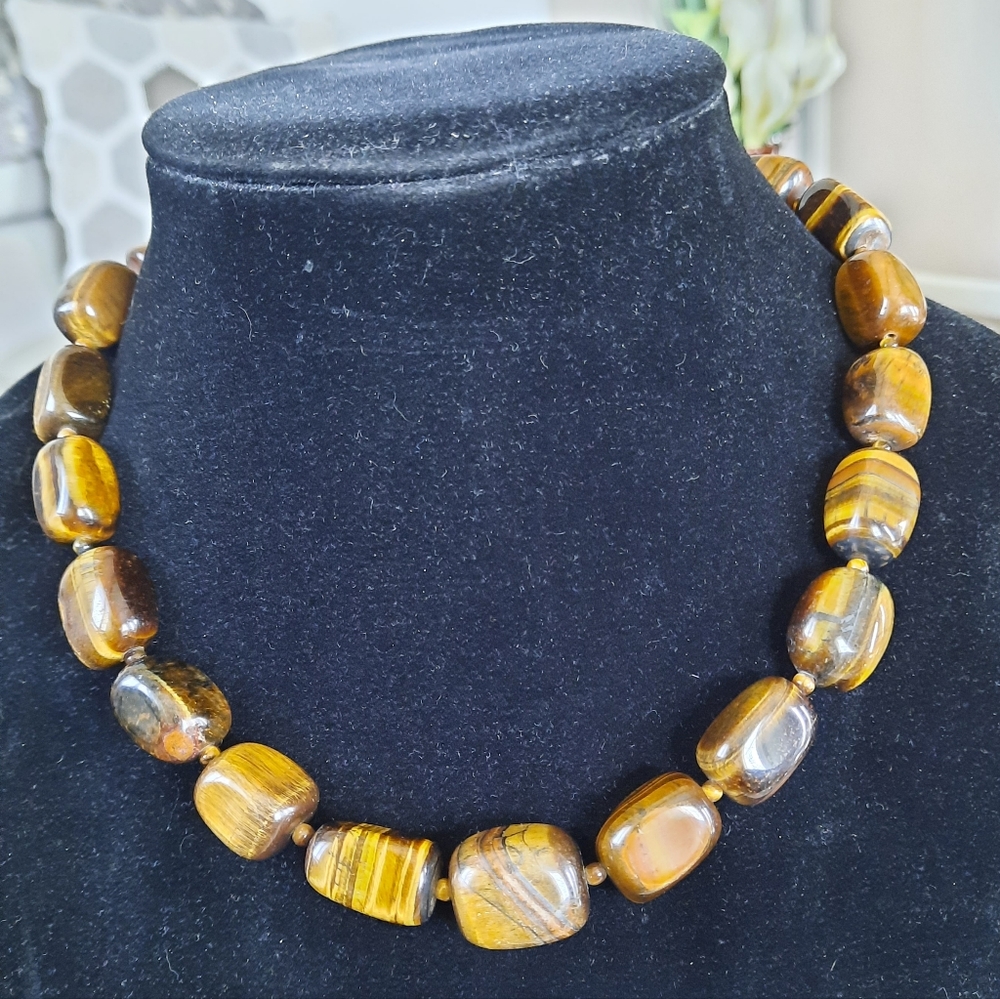Tiger's Eye Sterling Silver Necklace